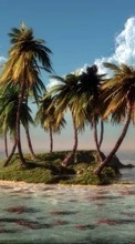 Scaricare immagine Sea,Palms,Landscape sul telefono gratis.