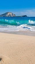 Scaricare immagine Sea, Landscape, Sand, Beach, Waves sul telefono gratis.