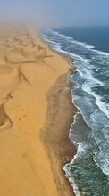 Scaricare immagine Sea, Landscape, Sand, Desert, Waves sul telefono gratis.