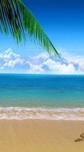 Scaricare immagine Landscape, Water, Sea, Hearts, Beach sul telefono gratis.
