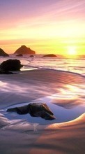 Scaricare immagine Landscape, Sunset, Sea, Sun, Beach sul telefono gratis.