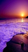 Scaricare immagine Sea, Landscape, Beach, Sunset sul telefono gratis.