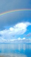 Scaricare immagine Sea,Landscape,Rainbow sul telefono gratis.