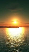 Scaricare immagine Sea, Landscape, Sun, Water, Sunset sul telefono gratis.
