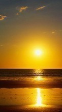 Scaricare immagine 1024x768 Sea, Landscape, Sun, Sunset sul telefono gratis.