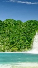 Scaricare immagine 320x480 Landscape, Sea, Waterfalls sul telefono gratis.