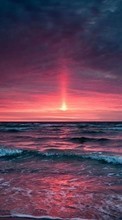 Scaricare immagine Sea, Landscape, Waves, Sunset sul telefono gratis.