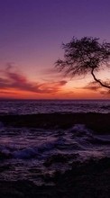 Scaricare immagine Landscape, Sunset, Sea sul telefono gratis.