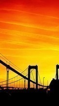 Scaricare immagine 720x1280 Landscape, Bridges, Sunset, Sky, Drawings sul telefono gratis.