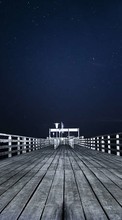 Scaricare immagine Bridges, Night, Landscape sul telefono gratis.