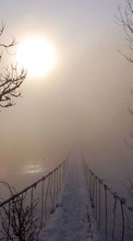 Scaricare immagine 1280x800 Landscape, Winter, Bridges sul telefono gratis.