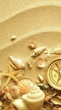 Scaricare immagine Still life, Objects, Sand, Shells sul telefono gratis.