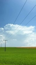 Scaricare immagine Sky, Clouds, Landscape, Fields sul telefono gratis.