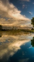 Scaricare immagine Sky, Clouds, Landscape, Water sul telefono gratis.