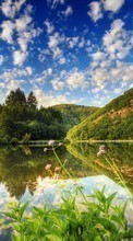 Scaricare immagine Landscape, Water, Sky, Lakes sul telefono gratis.