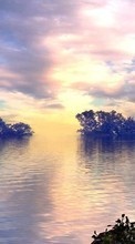 Scaricare immagine Landscape, Water, Sky, Lakes sul telefono gratis.