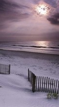 Scaricare immagine 240x320 Landscape, Sky, Sun, Beach sul telefono gratis.