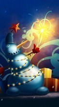 Scaricare immagine Snowman, New Year, Holidays, Pictures, Christmas, Xmas sul telefono gratis.