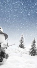 Scaricare immagine Snowman, New Year, Holidays, Snow, Winter sul telefono gratis.