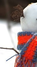 Scaricare immagine Snowman, Landscape, Snow, Winter sul telefono gratis.