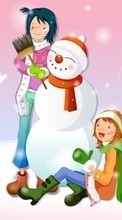 Scaricare immagine Snowman,Pictures,Winter sul telefono gratis.