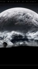 Scaricare immagine 128x160 Landscape, Planets, Night, Clouds sul telefono gratis.