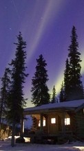 Scaricare immagine Night,Landscape,Nature,Winter sul telefono gratis.