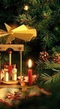 Scaricare immagine New Year, Objects, Holidays, Christmas, Xmas, Candles sul telefono gratis.