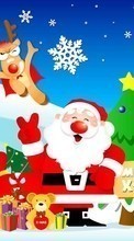 Scaricare immagine 128x160 Holidays, New Year, Santa Claus, Christmas, Xmas, Drawings sul telefono gratis.