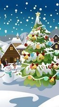 Scaricare immagine New Year, Holidays, Pictures, Christmas, Xmas, Snow sul telefono gratis.