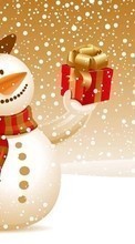 Holidays, Winter, New Year, Snow, Christmas, Xmas, Drawings per HTC One mini