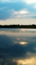 Scaricare immagine Clouds, Landscape, Rivers, Sunset sul telefono gratis.