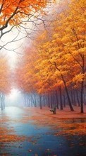 Scaricare immagine Autumn,Landscape,Streets sul telefono gratis.