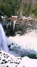 Scaricare immagine 1280x800 Landscape, Winter, Nature, Waterfalls, Snow sul telefono gratis.