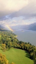 Scaricare immagine Landscape,Rainbow,Rivers sul telefono gratis.