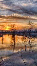 Scaricare immagine Landscape, Rivers, Sunset sul telefono gratis.