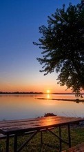 Scaricare immagine 1024x600 Landscape, Rivers, Sunset sul telefono gratis.