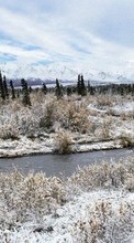 Scaricare immagine 320x480 Landscape, Winter, Rivers sul telefono gratis.
