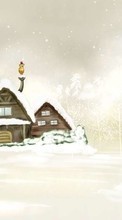 Scaricare immagine Landscape, Winter, Drawings sul telefono gratis.
