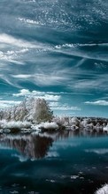 Scaricare immagine 240x400 Landscape, Winter, Water sul telefono gratis.