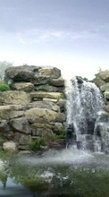 Scaricare immagine 1024x600 Landscape, Waterfalls sul telefono gratis.