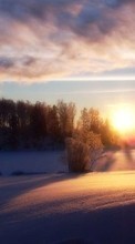 Scaricare immagine Landscape,Sunset,Winter sul telefono gratis.