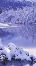 Scaricare immagine 1024x600 Landscape, Winter, Rivers sul telefono gratis.