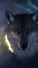 Scaricare immagine Animals, Wolfs, Drawings sul telefono gratis.