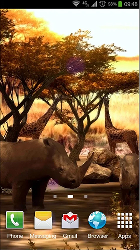 Africa 3D - scaricare Animali sfondi animati per Android di cellulare gratuitamente.