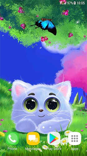 Animated cat - scaricare Animali sfondi animati per Android di cellulare gratuitamente.
