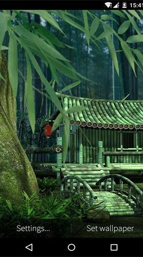 Scarica gratis sfondi animati Bamboo house 3D per telefoni di Android e tablet.