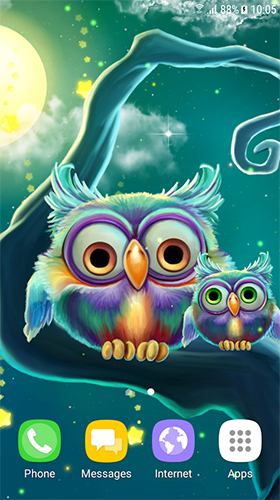 Scarica gratis sfondi animati Cute owls per telefoni di Android e tablet.