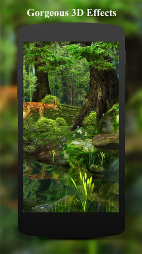 Scarica gratis sfondi animati Deer and nature 3D per telefoni di Android e tablet.