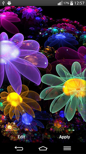Scarica gratis sfondi animati Glowing flowers by My Live Wallpaper per telefoni di Android e tablet.
